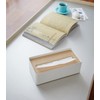 Yamazaki Industries 7730 Tissue Case with Lid, Rin, L, Natural