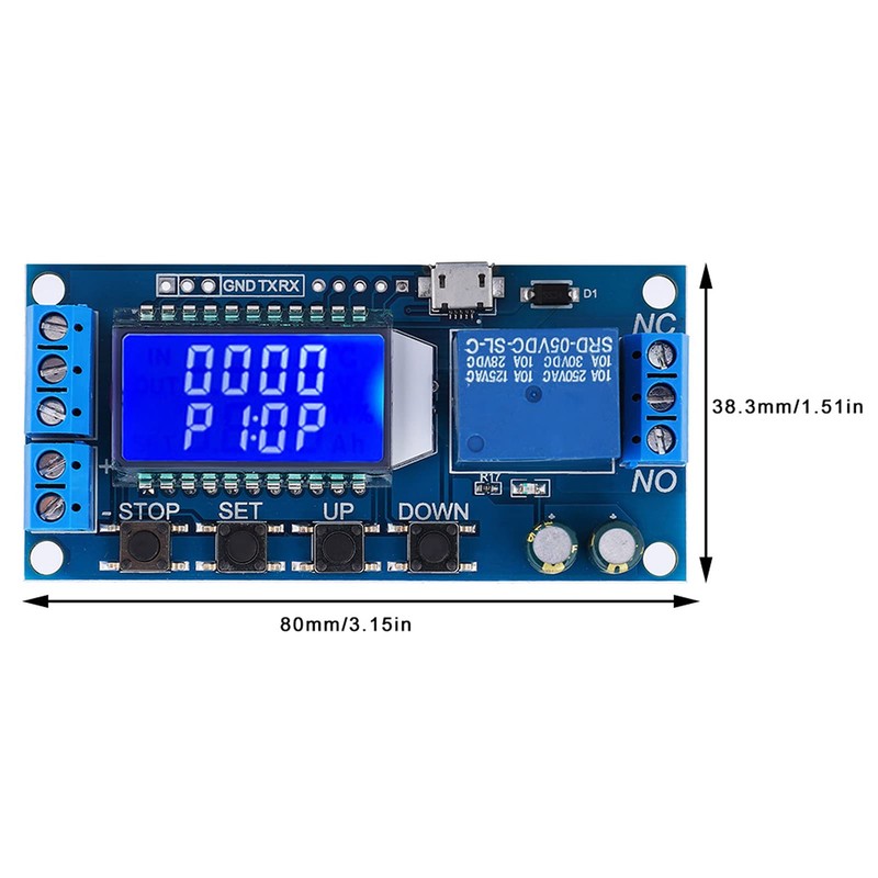 Watris Veiyi Timer Relay 5V/12V/24V, Timer Module, Sonic Switch with