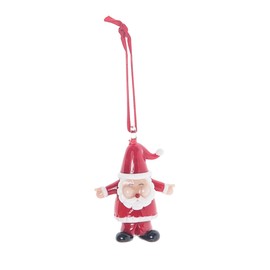 Gallerie II Glass Santa Ornament Red