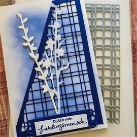 MSCHEFAY 3D Backgrounds Frame Cutting Dies for Card Making Metal Die-Cuts Scrapbooking Art DIY Paper Craft Embossing for Party WeddingAlbum Decoration (Cube and Flower Net-10x13.4cm)