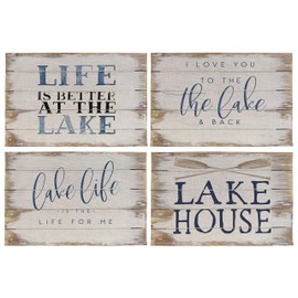 Lake House Decor Placemats Set of 4,Lake Decor for The Home,Rustic Lake Paddle Placemats for Dining Table Decor,12x18 Inches Lake House Cabin Decorative Table Mats,Lake House Gifts