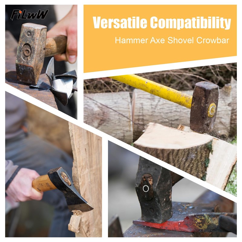 FiLwW 20pcs Round Axe Handle Wedge Set, Multiple Sizes Metal