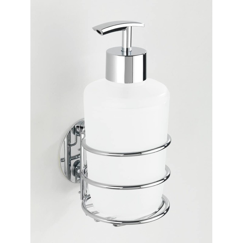 WENKO 18777100 Turbo-Loc® soap dispenser - fixing without drilling, Steel,