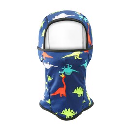 Toddler Boys Winter Balaclava Hat Windproof Kids Warm Ski Full Face Cover Baby Girls Cold Weather Snow Hat?C-Navy Dinosaur?