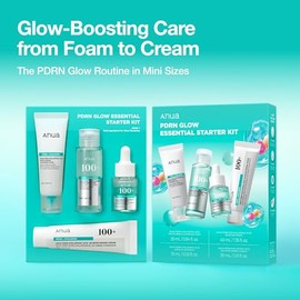Anua Salmon DNA PDRN Glow Essential Starter Kit, Hyaluronic Acid Skincare Set, Glass Skin Routine with Firming & Hydrating Cleanser, Toner, Serum & Cr