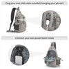 G4Free Canvas Sling Bag Crossbody Backpack with USB Charging Port