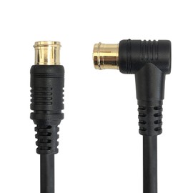 4K8K Broadcasting Compatible Antenna Cable 32.8 ft (10 m) Black/Black S4CFBAL 4C Coaxial Cable L Type Plug (Plug Type) - Straight Plug (Plug Type) FNT-4CZ-BK100