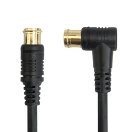 4K8K Broadcasting Compatible Antenna Cable 32.8 ft (10 m) Black/Black S4CFBAL 4C Coaxial Cable L Type Plug (Plug Type) - Straight Plug (Plug Type) FNT-4CZ-BK100