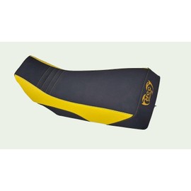 Hidden Comfort Camo HCC Racing ATV seat Cover Compatible with Yamaha Banshee 350 Twin Black Gripper & Yellow SEAT Cover