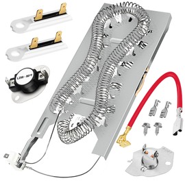 wp3387747 3387747 Dryer Heating Element Replacement Compatible with Whirlpool Dryer WP3387747 by Romalon with 279816 & 3392519 Dryer Thermal Fuse Thermostat Kit Replaces AP6008281 PS11741416