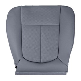 Gray Front Driver Side Bottom & Foam Cushion Replacement Leather Seat Cover Compatible with Ford F150 Lariat 2009 2010 2011 2012 2013 2014