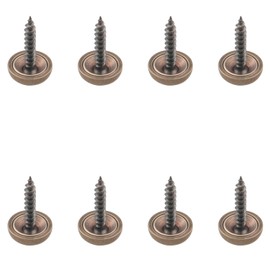 ZCZQC 8PCS Screw Cap Decorative Cap 15mm with Self Tapping Screws Bronze Retro Mirror Nail Covering Screws for Glass Mirror Furniture Bathroom Panel Mirror Fixing Screws