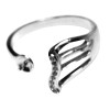 OrientalPearls Adjustable Sized Sturdy 925 Sterling Silver Ring Diamond Setting