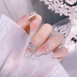 Aysekone Butterfly Nail Charms Butterfly Nail Jewels 3D Alloy Butterfly Nail Art Charms for DIY Nail Art Decorations Manicure Accessories,Pack of 10