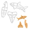 BAKERLOGY Set of 3 Shark Attack Theme Cookie Cutters (Designs: