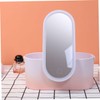 PACKOVE Portable LED Makeup Mirror Organizer Compact Cosmetic Storage Box