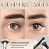 Fodeuxp 2025 New Folding Angle Scalloped Lash Brush, Mascara Fan