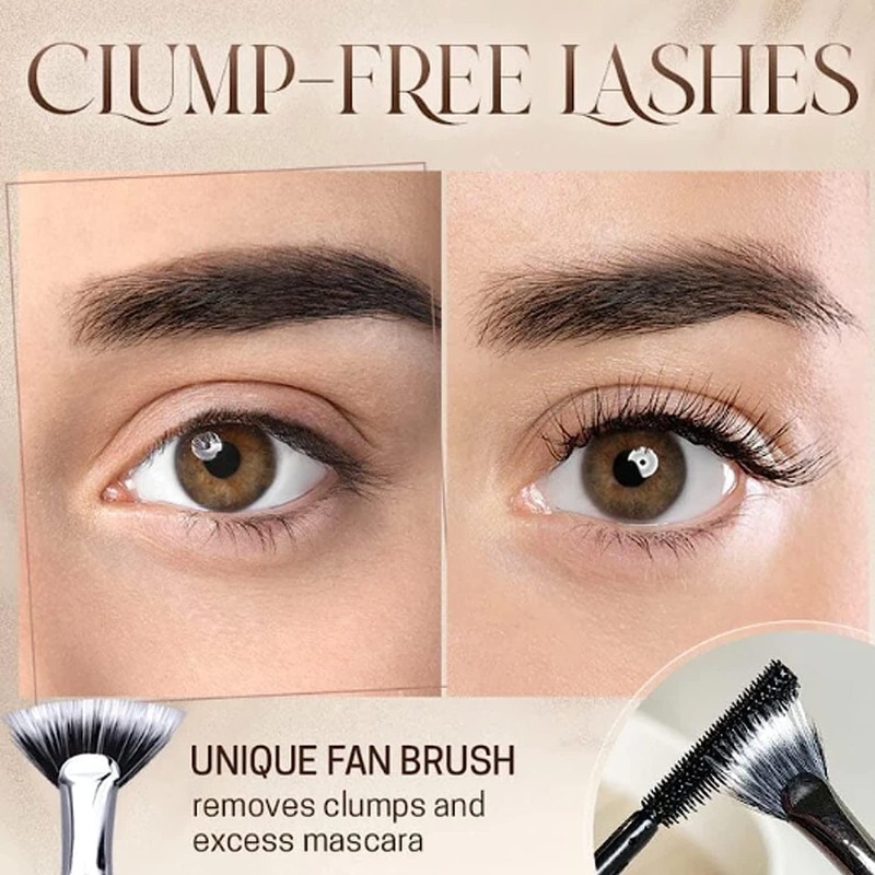 Fodeuxp 2025 New Folding Angle Scalloped Lash Brush, Mascara Fan