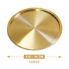 Heavy Brass Coasters for Drinks (6-Pack) - Solid Bronze Gold