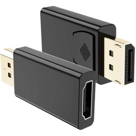 AYMBH DisplayPort to HDMI Adapter DP Male to HDMI Female Converter High-Definition 1080p Full HD Audio & Video Transmission Compatible with PC Laptop Monitor HDTV Plug & Play Gold-Plated Connector