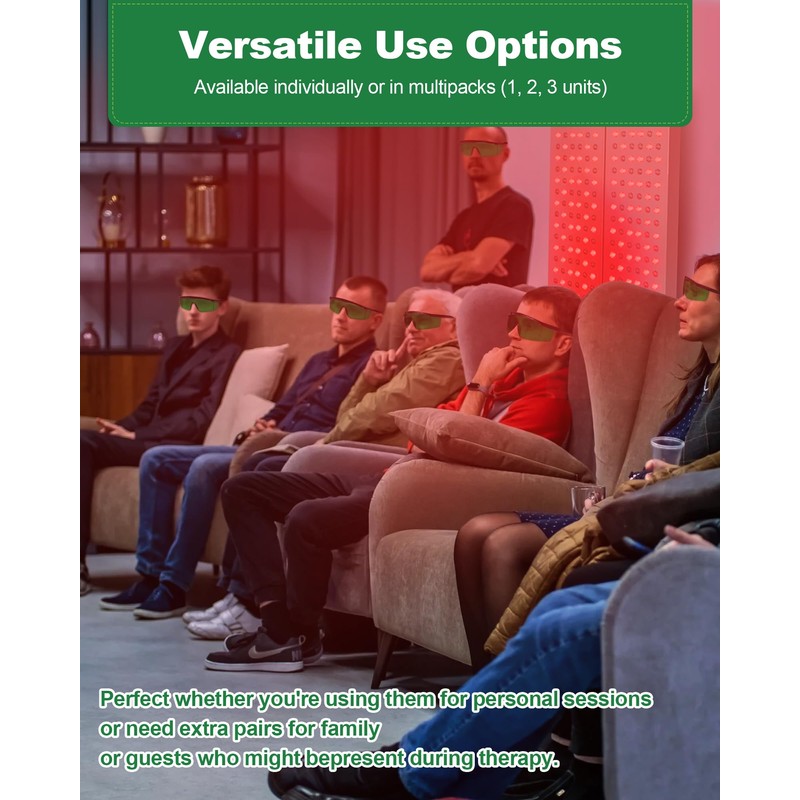 LIGHTMEUP Red Light Therapy Glasses Eye Protection for Infrared &