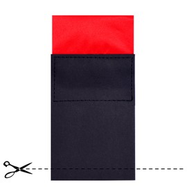 DonDon Men's Pocket Square Pre-folded Pocket Square on Box Size Adjustable, red