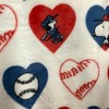 Peanuts VelvetLoft Baseball Hearts Throw Blanket, 60 x 70 inches,