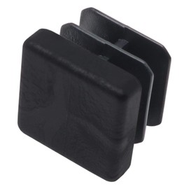 Adsamm® 4 x Lamellar Plugs, Black, 16 x 16-18 x 18 mm, Square, Furniture Gliders for Steel Tubular Chairs, End Caps for Square Pipes