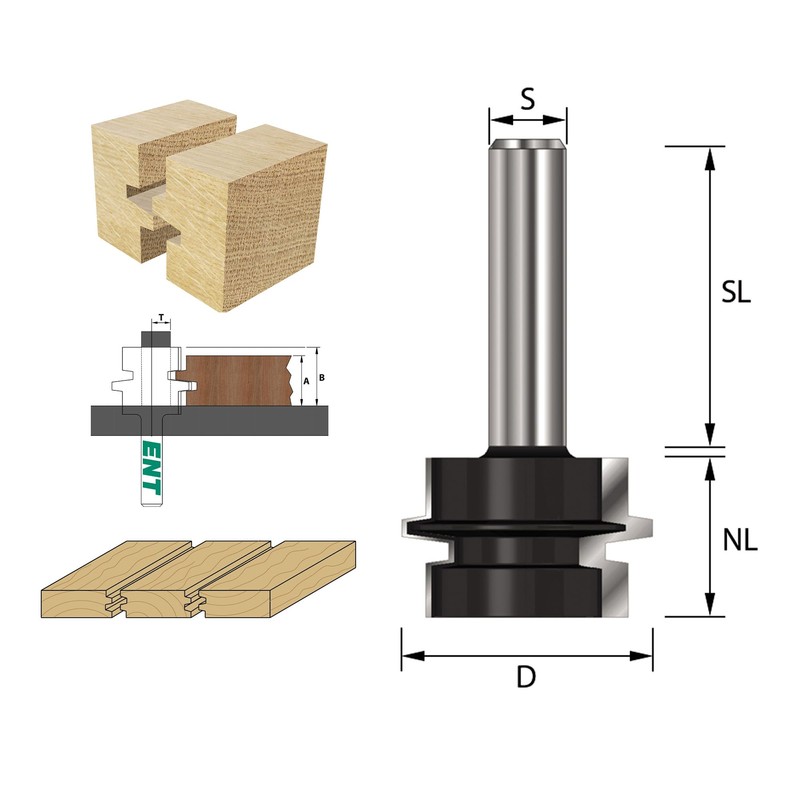 ENT Joint Cutter TC Shank (C) 8 mm, Diameter (A)