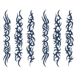 Jagua Tattoo Tattoo Stickers, 2 Weeks Disappearing Henna Tattoo Real Tribal Set of 2 (gz188-2)