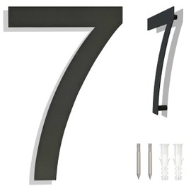 Ywonobs 8 inch Large Stainless Steel House Numbers, Black Modern House Address Door Number for Outside, Easy to Install, Matte Black (7)