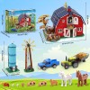 INSOON 1405 PCS Farm Barn Building Set with Light, Farm