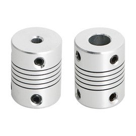 Aopin Flexible Coupling Motor 4mm to 8mm Shaft for 3D Printers, Length 25mm / 1" Coupler Motor Connector Casing Joints, Suitable for Car Shafts, CNC Machines, Motor Guide, DIY Encoder, 2 Pieces