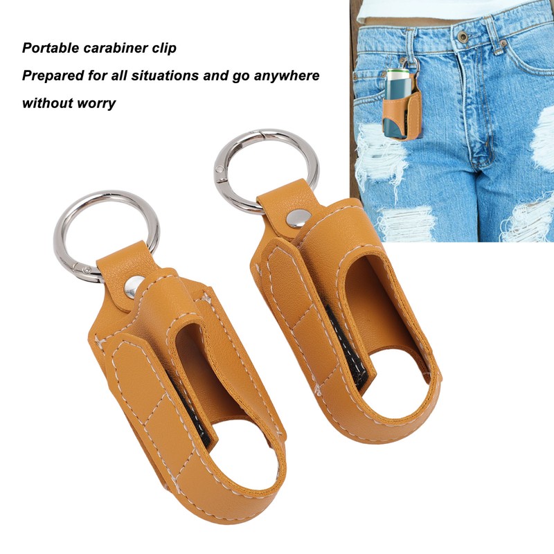 2pcs Inhaler Carrying Holder Clasp Closure Safety Carabiner Clip Portable