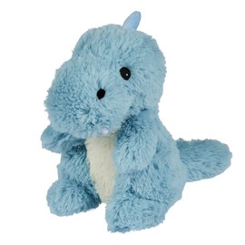 Warmies Blue Baby Dino Plush Toy, Wheat Bag Microwavable Weighted Teddy, Fully Heatable Heat Pad with French Levender Scent, Teddy Bear for Anxiety and Relaxation, Junior Size