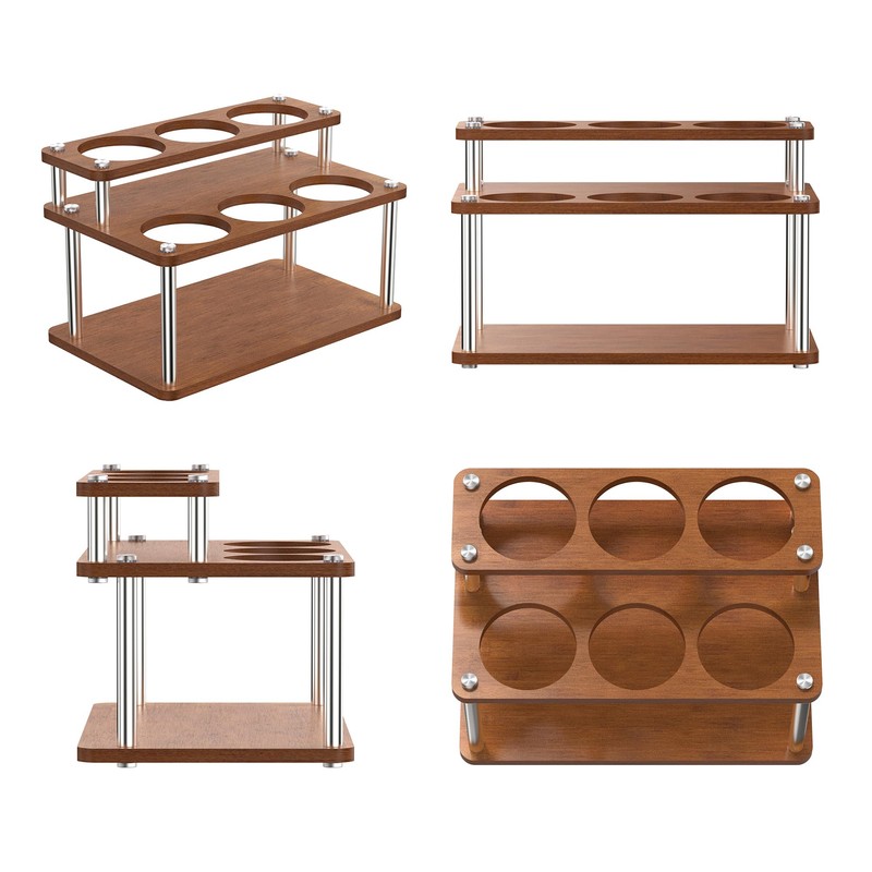 SHILFID Coffee Syrup Organizer Rack,2-Tier Coffee Syrup Stand Holder for