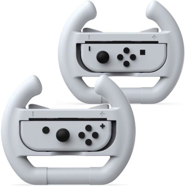 【Switch/Switch 有機ELモデル対応】Joy-Conハンドル 2個セット For マリオカート8 デラックス Switch ジョイコンハンドル ジョイコングリップ Switch/Switch
