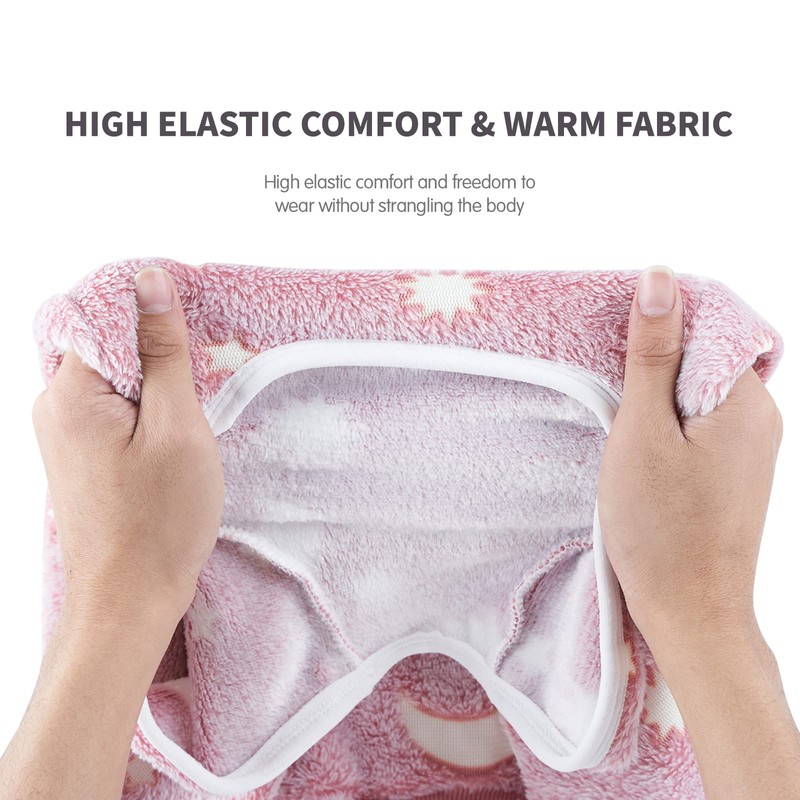 Plush Dog Pajamas for Cold Weather 4 Legs Clothes Dog