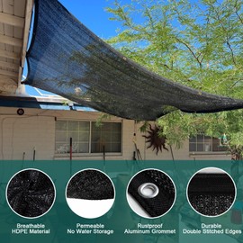 LOVE STORY 3x10FT 90% Black Garden Shade Cloth, Sun Shade Cover Net Mesh Tarp with Grommets, Sunblock Net for Garden,Greenhouse,Plants and Patio