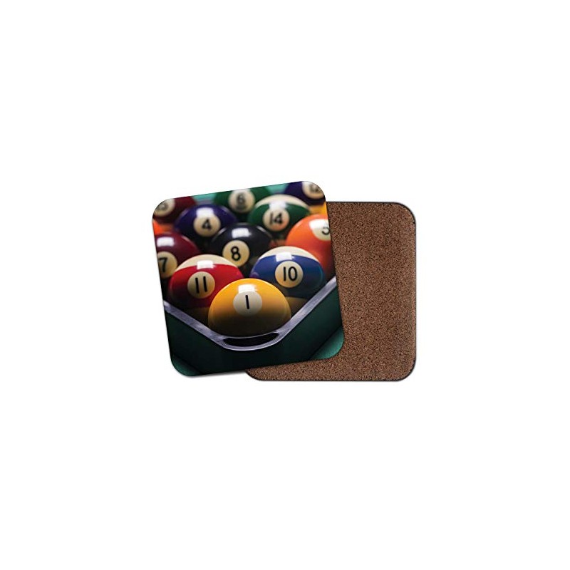 1 x Pool Balls Drinks Coaster - Snooker Dad Brother