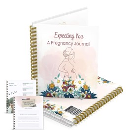 Keepsake Pregnancy Journal - Gender Neutral Baby Memory Scrapbook for Single Parents - Spiral Hard Cover Pregnancy Book - Pregnancy Gifts For New Expecting First Time Moms - Pregnancy Announcements