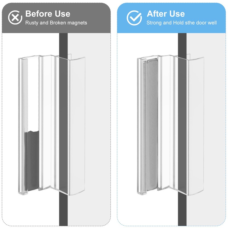 Shower Door Magnet 3" Black Frameless Shower Door Handle