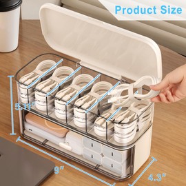 2 PCS Stackable Cable Organizer Storage Box, Desktop Cord Management Box for Chargers, Jewelry, Hair Ties, Cables, and Small Accessories