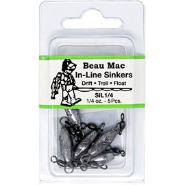 Beau Mac SIL1/4 in-Line Sinkers - 1/4oz