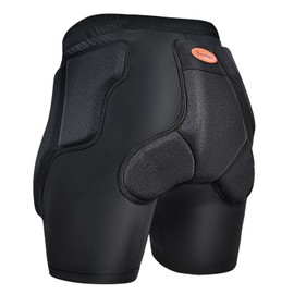 BenKen Ski Butt Protection Shorts - Anti-Collision Ski Protective Equipment, Impact Resistant Protective Padded Shorts, Stretch Lycra for Skateboarding, Skiing, Cycling, Waterproof, Breathable Black
