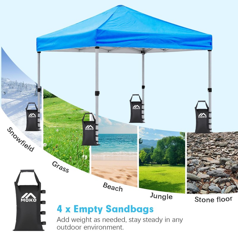 MoKo 4 Pack 120 LBS Zipper Top Sand Bags for