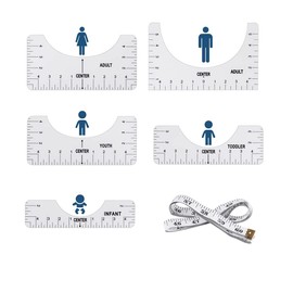 WALFESHOO 5pcs T-Shirt Ruler Guide kit,T-Shirt Alignment Guide Tool Tee T-Shirt Measurement Guide Centering Tools for Vinyl Placement, Adult Youth Toddler Infant Measuring Rule Guiding Design