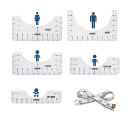 WALFESHOO 5pcs T-Shirt Ruler Guide kit,T-Shirt Alignment Guide Tool Tee T-Shirt Measurement Guide Centering Tools for Vinyl Placement, Adult Youth Toddler Infant Measuring Rule Guiding Design