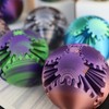 3D Printed - Mechanical Gear Ball Figurine Decor Plastic Smooth:_Red