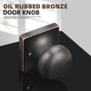 GOBEKOR 4 Pack Single Dummy Door Knob - Oil Rubbed
